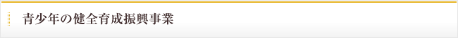 青少年の健全育成振興事業